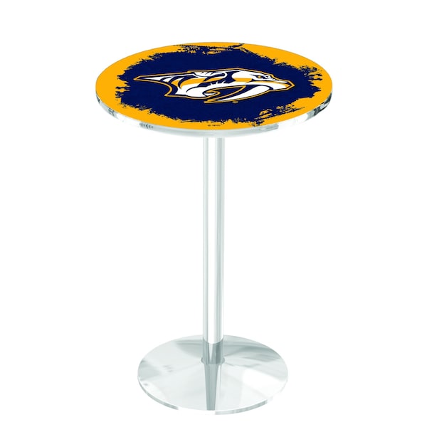 42" Chrome Nashville Predators Pub Table